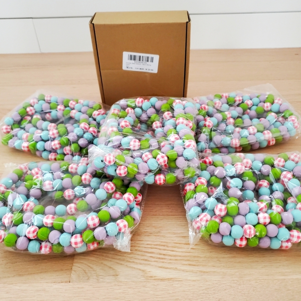 3 Wooden Garland Strands